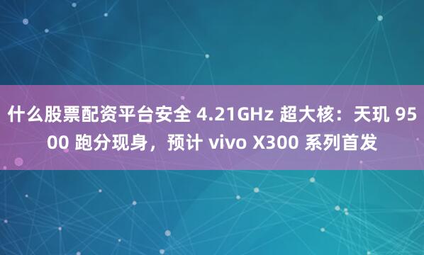 什么股票配资平台安全 4.21GHz 超大核：天玑 9500 跑分现身，预计 vivo X300 系列首发